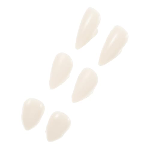 Milisten 3Paare Vampirzähne Halloween Kostüm Requisiten Gefälschte Zähne Für Cosplay Party Für Unisex Durchsichtiger Box Kleber Erforderlich von Milisten