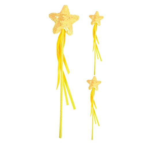 Milisten 3Stücke Glitzernde Feenstäbe für Magische Stern Zauberstäbe für Bühnenaufführungen Partys und Cosplay für Geburtstagsfeiern und Halloween Dress Up von Milisten