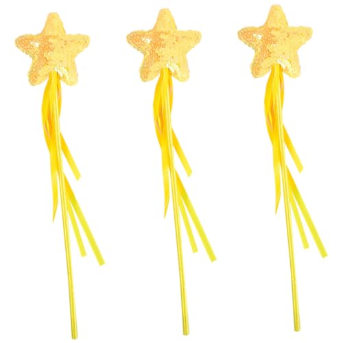 Milisten 3Stücke Glitzernde Feenstäbe mit Stern Design Bunte Magische Stäbe für Partys Geburtstage und Cosplay mit Glitzer Effekten von Milisten