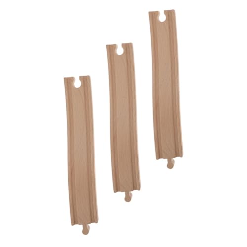 Milisten 3 Stück Holz Eisenbahn Zubehör Drehbare Gleise für Holzeisenbahn Lernspielzeug für Kinder Sicheres und Glattes Design für Kreative Bahnspiel Szenen von Milisten