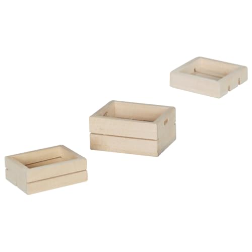 Milisten 3Stücke Holzfruchtkörbe Für Puppenhaus Dekorative Spielzeugkörbe Für Kreative Rollenspiele Und Miniaturen Puppenmöbel Und Kinderzimmergestaltung von Milisten