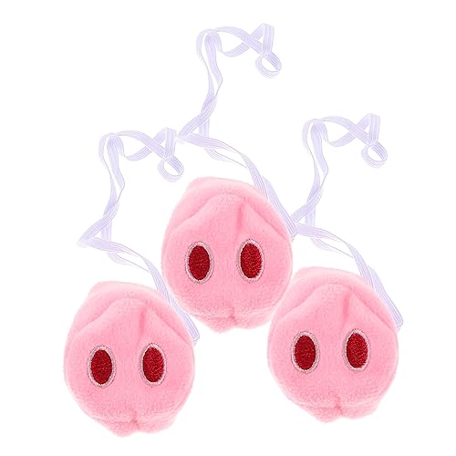 Milisten 3Stücke Plüsch Schweinenasen Kostüm Zubehör Für Tier Themenpartys Karneval Und Cosplay Süße Kleine Tiernasen Für Erwachsene von Milisten