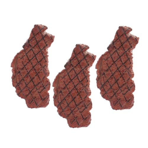 Milisten 3 Stücke Realistisches Künstliches Steakmodell Dekoratives Lebensmittelmodell für Restaurant Display und Küchendekoration Sicheres Simulationsrindfleisch aus Kunststoff Milisten 3 Stücke Realistisches Künstliches Steakmodell Dekoratives Lebensmittelmodell für Restaurant Display und Küchendekoration Sicheres Simulationsrindfleisch aus Kunststoff von Milisten