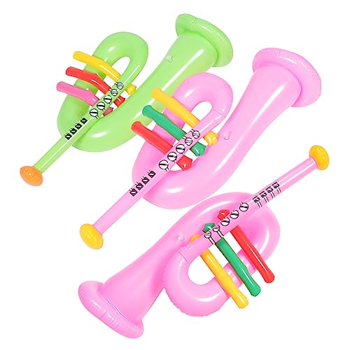 Milisten 3Stücke Teiliges Aufblasbares Musikinstrument Party Requisiten Trompete für Strand und Sommerpartys Wiederverwendbares für Jungen und Einfach Aufzublasen Milisten 3Stücke Teiliges Aufblasbares Musikinstrument Party Requisiten Trompete für Strand und Sommerpartys Wiederverwendbares für Jungen und Einfach Aufzublasen von Milisten