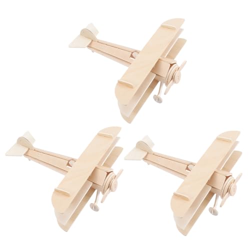 Milisten 3Stücke Teiliges DIY Modellflugzeug Kit aus Holz für Bastelset zum Zusammenbauen und Bemalen Fördert Kreativität und Hand Augen Koordination Dekoration Milisten 3Stücke Teiliges DIY Modellflugzeug Kit aus Holz für Bastelset zum Zusammenbauen und Bemalen Fördert Kreativität und Hand Augen Koordination Dekoration von Milisten