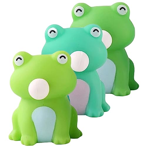 Milisten 3Stücke Teiliges Frosch Quetschspielzeug für Stressabbau Lustiges Sensorisches Druckspielzeug für Erwachsene für Büro und Zuhause Konzentration von Milisten