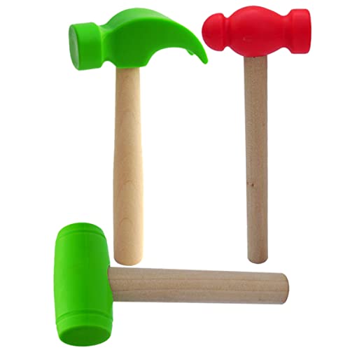 Milisten 3Stücke Teiliges Hammerspielzeug für Holzspielzeug mit Großem und Kleinem Hammer Sowie Grünem Sicheres und Langlebiges für Kreative Lernspiele und von Milisten