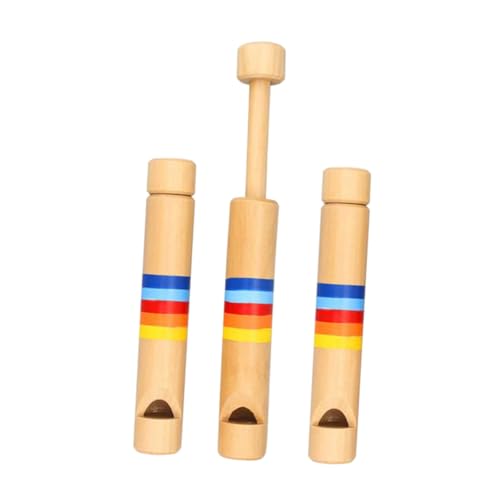 Milisten 3Stücke Teiliges Hölzerne Kinderflöte Pädagogisches Musikinstrument Für Frühe Bildung Und Langlebig Für Kindergeburtstage Und Feiertage von Milisten