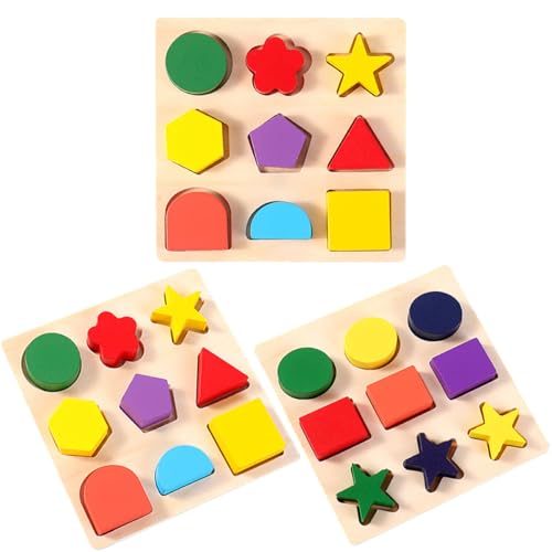 Milisten 3Stücke Teiliges Holzform Sortierer Pädagogisches Für Kleinkinder Zur Erkennung Geometrischer Formen Für Entwicklung Von Feinmotorik Und Hand Augen Koordination Milisten 3Stücke Teiliges Holzform Sortierer Pädagogisches Für Kleinkinder Zur Erkennung Geometrischer Formen Für Entwicklung Von Feinmotorik Und Hand Augen Koordination von Milisten