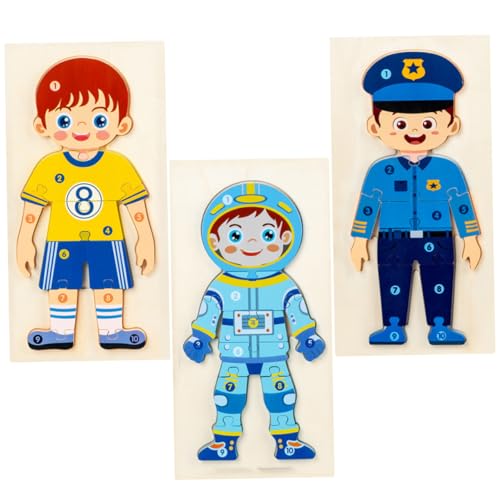 Milisten 3Stücke Teiliges Interaktives Puzzlespielzeug Aus Holz Für Berufserkennung Puzzle Mit Athleten Polizisten Und Astronauten Fördert Kognitive Fähigkeiten Und Hand Auge Koordination Milisten 3Stücke Teiliges Interaktives Puzzlespielzeug Aus Holz Für Berufserkennung Puzzle Mit Athleten Polizisten Und Astronauten Fördert Kognitive Fähigkeiten Und Hand Auge Koordination von Milisten