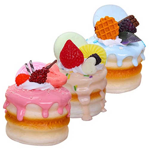 Milisten 3Stücke Teiliges Künstlicher Kuchen Realistische Dessertmodelle Für Fotos Dekoration Und Accessoire Für Bäckereien Für Festivals Und Kunstprojekte Gemischte Farben Milisten 3Stücke Teiliges Künstlicher Kuchen Realistische Dessertmodelle Für Fotos Dekoration Und Accessoire Für Bäckereien Für Festivals Und Kunstprojekte Gemischte Farben von Milisten