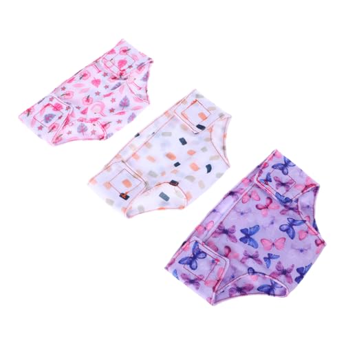Milisten 3Stücke Teiliges Puppenkleidungsset für Babypuppen Sommerunterwäsche und Zubehör für Puppen Farbenfrohes Design Personalisierbare Garderobe von Milisten