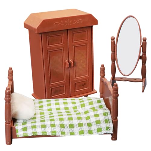 Milisten 3Stücke Teiliges Schlafzimmer Möbel Realistische Puppenhaus Dekorationen Delikates Miniaturspielzeug Für Puppenhaus Zubehör Kinderzimmer Milisten 3Stücke Teiliges Schlafzimmer Möbel Realistische Puppenhaus Dekorationen Delikates Miniaturspielzeug Für Puppenhaus Zubehör Kinderzimmer von Milisten