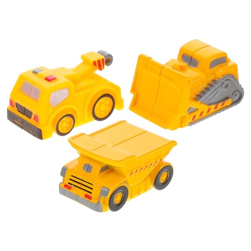 Milisten 3Stücke Teiliges Spielzeugauto Set für Kippkran Betonmischer BAU LKW Fördert Motorik Kreativität aus Sicheren Materialien Strandspielzeug und Partygeschenk von Milisten