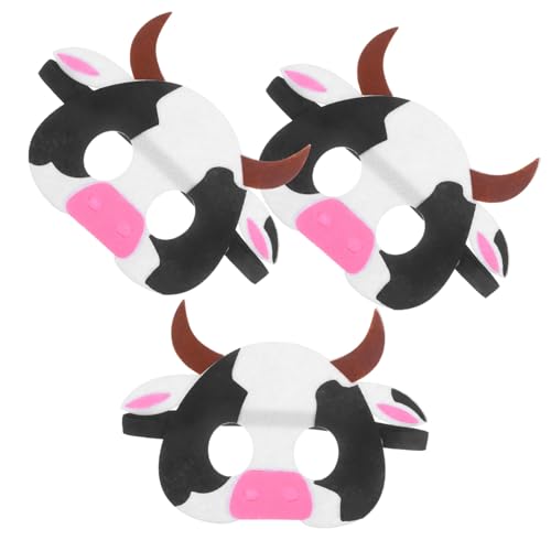 Milisten 3Stücke Tiermaske für Teiliges Gewebtem Stoff Wiederverwendbare Tiermasken für Halloween Elastisches Band Leicht und Bequem für Partys und Schulaufführungen von Milisten