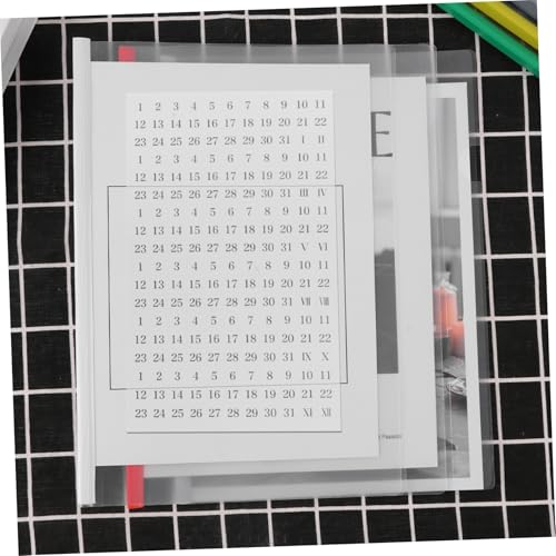 Milisten 4 Blätter PVC Planer Aufkleber Selbstklebend Transparent DIY Tagebuch Sticker Scrapbooking Zubehör Vielseitig für Kalender Familienplaner to Do Listen von Milisten