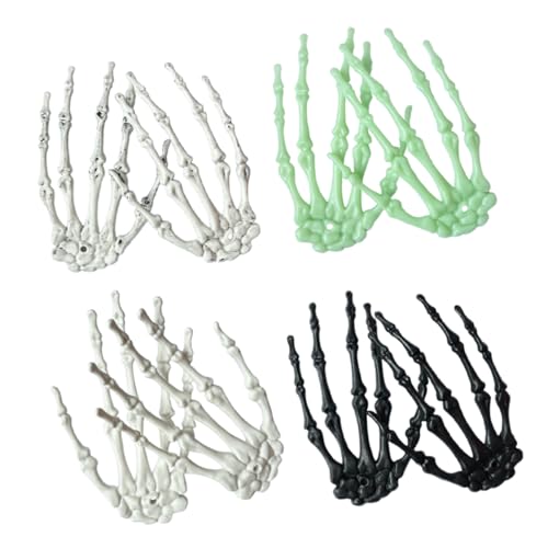 Milisten 4 Paar Halloween-skeletthände: Gruselige, Bewegliche Knochenkrallen Für Gruselige Halloween-partydekorationen. Hängende Anhänger. Spukhaus- Milisten 4 Paar Halloween-skeletthände: Gruselige, Bewegliche Knochenkrallen Für Gruselige Halloween-partydekorationen. Hängende Anhänger. Spukhaus- von Milisten