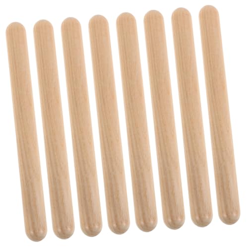 Milisten 4 Paare Schlagzeug für holzspielzeug Kindergarten musikspielzeug musikalisches Holzkeule Rhythmusstöcke aus Holz Musikstöcke Khaki Milisten 4 Paare Schlagzeug für holzspielzeug Kindergarten musikspielzeug musikalisches Holzkeule Rhythmusstöcke aus Holz Musikstöcke Khaki von Milisten