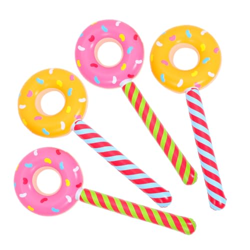 Milisten 4 STÜCKE Teiliges Aufblasbares Donut Ballon aus PVC Bunte Kinderparty Dekoration mit Lutscher Sticks Sicher für Innen und Außenbereich für Geburtstagsfeiern und Spielspaß Milisten 4 STÜCKE Teiliges Aufblasbares Donut Ballon aus PVC Bunte Kinderparty Dekoration mit Lutscher Sticks Sicher für Innen und Außenbereich für Geburtstagsfeiern und Spielspaß von Milisten