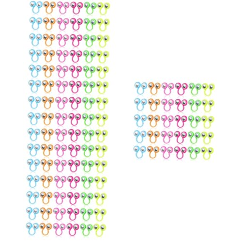 Milisten 4 Sätze Aktivitätsringspielzeug Fingerpuppen Augen Fingerpuppe Augapfel Auge Fingerpuppe Googly Augapfelring Fingerpuppe Plastik Zufällige Farbe 30 Stück * 4 von Milisten