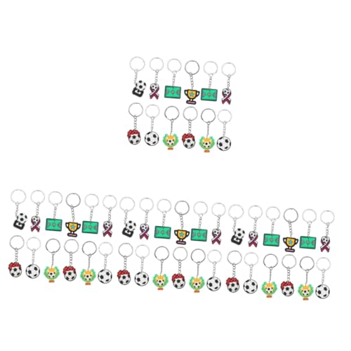 Milisten 4 Sätze Fußball Schlüsselanhänger Taschenanhänger Tasche Fußball- Fußball-partygeschenke Sport-schlüsselanhänger Souvenir Zum Fußball Fußballgeschenke Eisen 35 Stück * 4 von Milisten