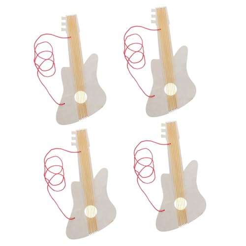 Milisten 4 Sätze Gitarrenbausatz Selber Machen Bastelset Musikinstrumentenparty Musikinstrument Zum Selbermachen Holzgitarre Für Gitarrendekor Kinderukulele Für Jungen Beige Hölzern von Milisten