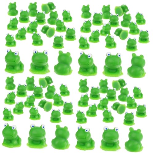 Milisten 4 Sätze Mini Komische Realistische Froschfiguren Tierspielzeug Mini Frosch Tiere Krabbenspielzeug Frösche Großes Kinderspielzeug Krähe Handpuppe 20 Stück * 4 von Milisten
