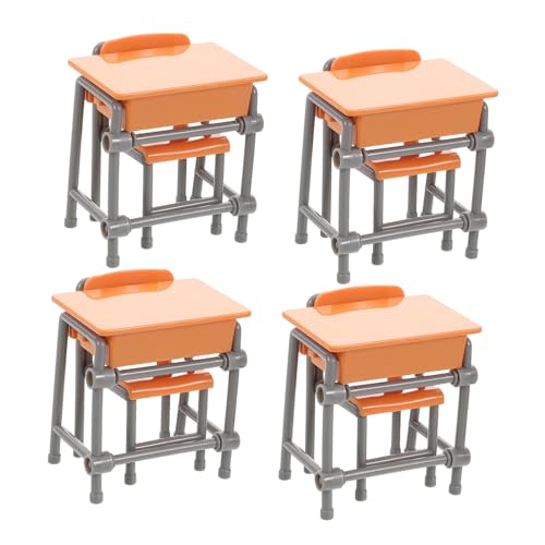 Milisten 4 Sätze Mini-schreibtischdekoration Mini Möbelartikel Miniatur-schulzubehör Winzige Möbelminiaturen Zubehör Für Die Puppenhausschule Miniatur-klassenzimmerzubehör Plastik von Milisten