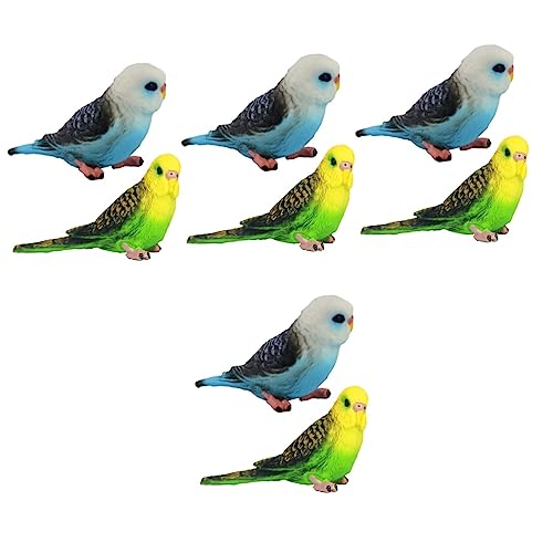 Milisten 8stücke Vogelornamente Kunststoff Lebensechte Papageien-Dekoration Für Garten Und Landschaft Mädchen-spielzeuge Und Wohnaccessoires von Milisten
