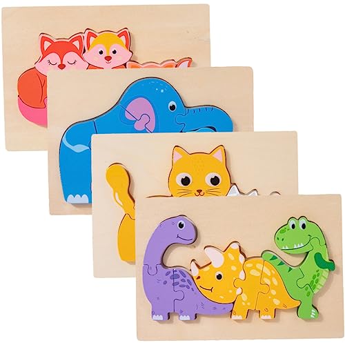 Milisten 4 Sätze Tierische Holzpuzzles für Teiliges Interaktive Lernspielzeuge Kognitiven Fähigkeiten Sicher und Langlebig für Kleinkinder Jahre Milisten 4 Sätze Tierische Holzpuzzles für Teiliges Interaktive Lernspielzeuge Kognitiven Fähigkeiten Sicher und Langlebig für Kleinkinder Jahre von Milisten