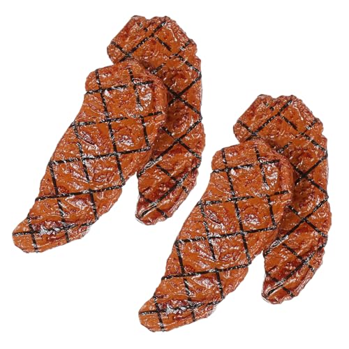 Milisten 4 Stck. Ministeak Grill tischdeko esstisch Grillen realistisch Künstliche Lebensmittel-Requisiten braten winzig falsches Fleisch simuliertes gekochtes Steak PVC Milisten 4 Stck. Ministeak Grill tischdeko esstisch Grillen realistisch Künstliche Lebensmittel-Requisiten braten winzig falsches Fleisch simuliertes gekochtes Steak PVC von Milisten