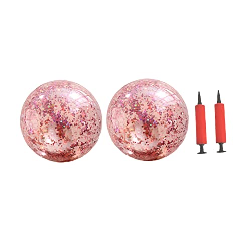 Milisten 4 Stück Aufblasbares Glitzer Strandball Set Transparente Wasserbälle mit Goldenen Pailletten Pumpe für Outdoor und Indoor Spiel für Partys Zufällige Farbe Zufällige Farbe Milisten 4 Stück Aufblasbares Glitzer Strandball Set Transparente Wasserbälle mit Goldenen Pailletten Pumpe für Outdoor und Indoor Spiel für Partys Zufällige Farbe Zufällige Farbe von Milisten