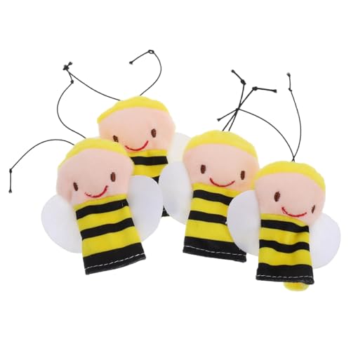 Milisten 4 Stück Biene Fingerpuppe Fingerpuppen Finger Finger Tiere Handpuppen Fingerpuppen Für Fingerpuppen Tier Fingerpuppen Fingerpuppen Plüsch von Milisten