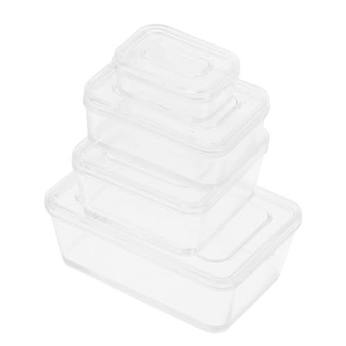 Milisten 4 Stück Boxen Aufbewahrungsbox für Abteil Mini klein Lagerung Organisatoren Kind puppenhaus deko zubehör puppenhaus dekoratives Korbmodell Puppenhauslieferungen Plastik Milisten 4 Stück Boxen Aufbewahrungsbox für Abteil Mini klein Lagerung Organisatoren Kind puppenhaus deko zubehör puppenhaus dekoratives Korbmodell Puppenhauslieferungen Plastik von Milisten