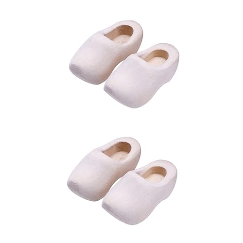Milisten 4 Stück DIY Unbemalte Mini Holzschuhe Puppenhaus Zubehör für Bastelbedarf Kreative Deko und Robust und Formbeständig Milisten 4 Stück DIY Unbemalte Mini Holzschuhe Puppenhaus Zubehör für Bastelbedarf Kreative Deko und Robust und Formbeständig von Milisten