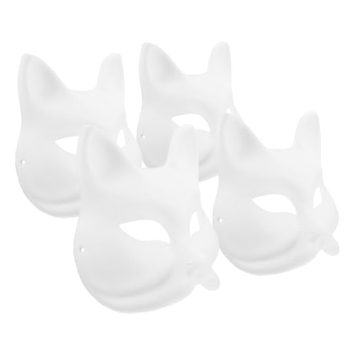 Milisten 4 Stück Diy Handgemachte Papiermasken Weiße Blanko Masken zum Bemalen Kreative Bastelmasken für Partys und Kunstprojekte Milisten 4 Stück Diy Handgemachte Papiermasken Weiße Blanko Masken zum Bemalen Kreative Bastelmasken für Partys und Kunstprojekte von Milisten