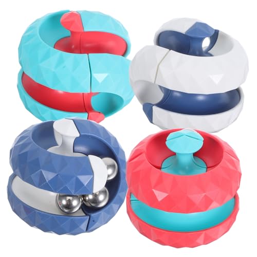 Milisten 4 Stück Drehbare Orbit-Kugel Puzzle Fidget zur Stressreduktion Handliches Brain Teaser Motivationsspiel für Erwachsene für Büro Reisen Klassenzimmer und Zuhause von Milisten