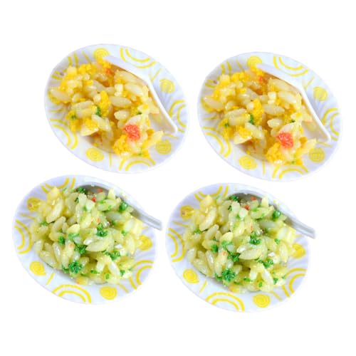 Milisten 4 Stück Ei -gebratenes Reismodell Essensspielzeug für Miniatur-Food-Modell realistisches Spielfutter lebensmittelspielzeug Simulationsfutterspielzeug PVC Milisten 4 Stück Ei -gebratenes Reismodell Essensspielzeug für Miniatur-Food-Modell realistisches Spielfutter lebensmittelspielzeug Simulationsfutterspielzeug PVC von Milisten