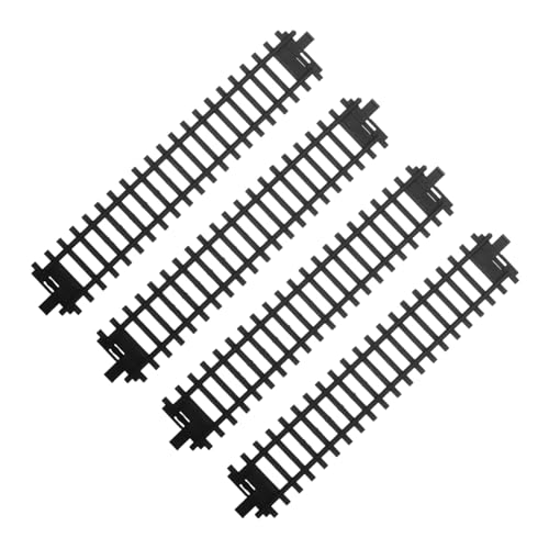 Milisten 4 Stück Eisenbahnschienen Eisenbahnschienen Modellteile Spielzeugschienen Zubehör Spielzeugeisenbahn Ersatzschienen Kleines Zugzubehör Für Eisenbahnschienen Zubehör von Milisten