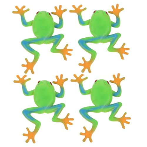 Milisten 4 Stück Entlüftungsfrosch Kinderspielzeug Partygeschenke Für Teenager Quetschfrosch Quetschspielzeug in Froschform Froschförmig Zusammendrücken Green Weiches Gummi von Milisten