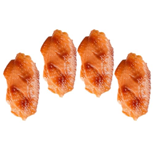 Milisten 4 Stück Faux-Food-Modell gefälscht Nuggets künstlich für Display-Versorgung Hühnerflügel -Stütze Simuliertes Lebensmittelmodell Hühnerflügelmodell PVC Orange Milisten 4 Stück Faux-Food-Modell gefälscht Nuggets künstlich für Display-Versorgung Hühnerflügel -Stütze Simuliertes Lebensmittelmodell Hühnerflügelmodell PVC Orange von Milisten