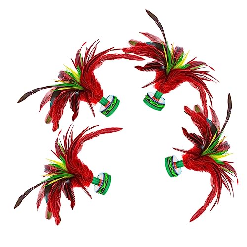 Milisten 4 Stück Feder -Shuttlecock Hahn Federball Shuttlecocks Federbälle Badminton Federball Treten Kick Federball Hochelastischer Kunststoffsockel Colorful Milisten 4 Stück Feder -Shuttlecock Hahn Federball Shuttlecocks Federbälle Badminton Federball Treten Kick Federball Hochelastischer Kunststoffsockel Colorful von Milisten