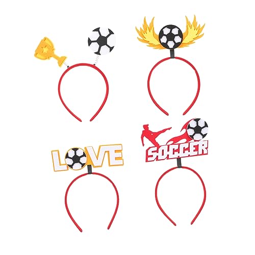 Milisten 4 Stück Fußball Fans Stirnbänder Fußball Haarreifen Fußball Zubehör Party Mädchen Fußball Haargummis Sport Themen Kostüm Stirnband Für Fans Fußball Kopfbedeckung Fußball Em Milisten 4 Stück Fußball Fans Stirnbänder Fußball Haarreifen Fußball Zubehör Party Mädchen Fußball Haargummis Sport Themen Kostüm Stirnband Für Fans Fußball Kopfbedeckung Fußball Em von Milisten