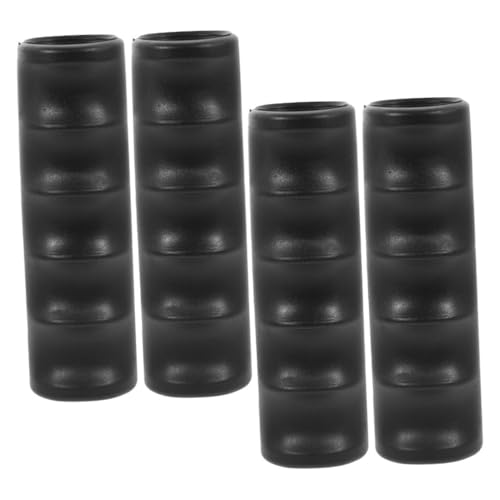 Milisten 4 Stück Griffabdeckung Gehhilfen Für Senioren Mit Handbremsen-Hardware Gehhilfengriffe, Gepolsterte Handabdeckungen Krückenpolsterung Abdeckungen Für Rollstuhlbremsgriffe Black PVC von Milisten
