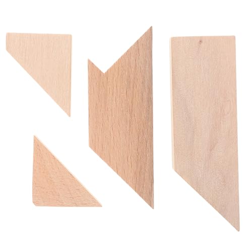 Milisten 4 Stück Holz T Form Puzzle Teiliges Kognitives aus Buchenholz für Frühkindliche Stem Bildung Interaktives Denkspiel für Familienaktivitäten Logisches Holzspielzeug für Erwachsene von Milisten