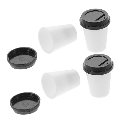Milisten 4 Stück Kaffeetassenmodell Zubehör für Puppenhäuser winzige Getränkebecher Mini-Puppenhauszubehör Dollhouse Mini -Tassen Minitassen für Kaffee Mini-Cup-Kollektionen Plastik von Milisten