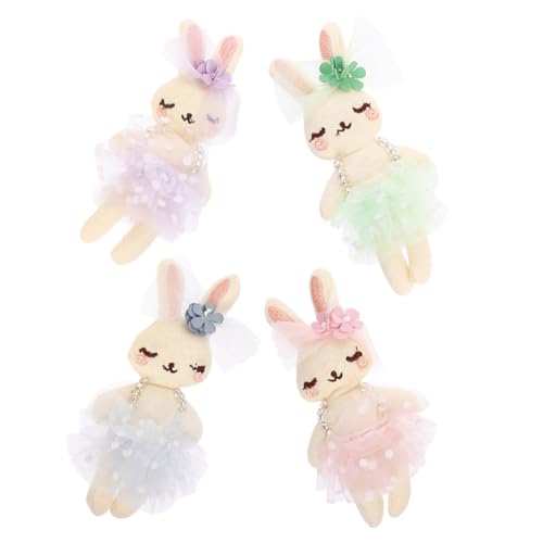 Milisten 4 Stück Kaninchenpuppe Hasen-Plüschtiere Plüsch Osterhase Kleidung Kaninchenzubehör Kleiner Stoffhase Plüschkaninchen Kaninchenplüsch Plüschhasen PP Baumwolle Milisten 4 Stück Kaninchenpuppe Hasen-Plüschtiere Plüsch Osterhase Kleidung Kaninchenzubehör Kleiner Stoffhase Plüschkaninchen Kaninchenplüsch Plüschhasen PP Baumwolle von Milisten