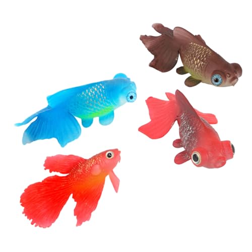 Milisten 4 Stück Luminous Artificial Goldfish Aquarium Decor Teiliges mit Realistischen Nachtleuchtenden Fischen aus Hochwertigem Silikon für Lebendige Aquariengestaltung Milisten 4 Stück Luminous Artificial Goldfish Aquarium Decor Teiliges mit Realistischen Nachtleuchtenden Fischen aus Hochwertigem Silikon für Lebendige Aquariengestaltung von Milisten