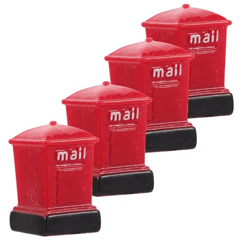 Milisten 4 Stück Mikro Landschaft E Mail Heimdekor Briefkasten Lustiges Mini Hausdekor Winziges Hausdekor Miniaturen Puppenhaus Zubehör Lustige Gartendekor Rollenspiel von Milisten