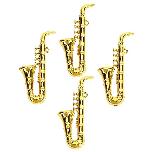 Milisten 4 Stück Mini-Saxophon Musical Mini-Musikinstrumente Miniatur-Blasinstrumente-Modelle Miniaturen Kind Modell eines Saxophon-Miniaturinstruments Saxophonminiatur Plastik Golden Milisten 4 Stück Mini-Saxophon Musical Mini-Musikinstrumente Miniatur-Blasinstrumente-Modelle Miniaturen Kind Modell eines Saxophon-Miniaturinstruments Saxophonminiatur Plastik Golden von Milisten